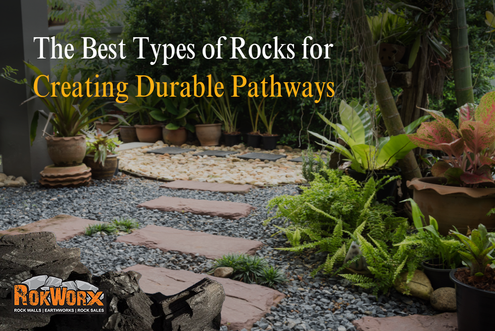 Close-up of durable crushed rocks used to create a sturdy and long-lasting garden pathway.